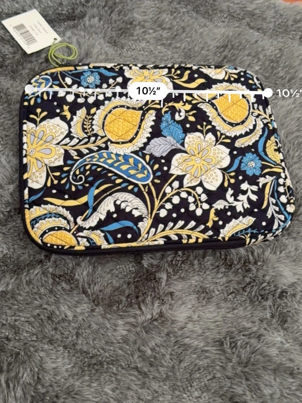 🐘 Vera Bradley Tablet Sleeve Ellie Blue NWT Quilted Tech Case